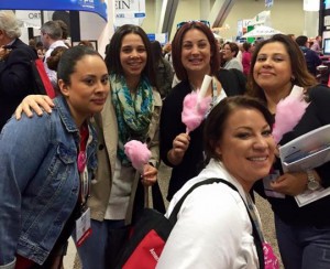 Touring the exhibit hall at the Moscone Center