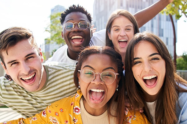 Teenagers Smiling Greater Houston Orthodontics in Houston, TX
